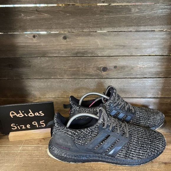 Mens Adidas Ultraboost 4.0 Breast Cancer Black Athletic Shoes‎ Sneakers Size 9.5 main image 3